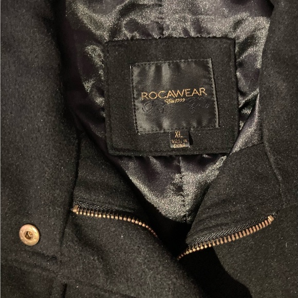 Vintage Rocawear Belted Wool Pea Coat - Picture 4 of 12